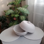 Фото из отзыва к Шнур вязаный 5 мм лён с сердечником