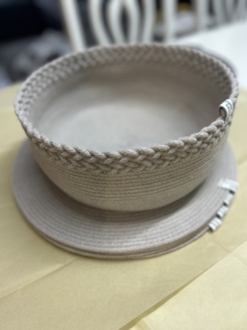 Фото из отзыва к Шнур вязаный 5 мм лён с сердечником