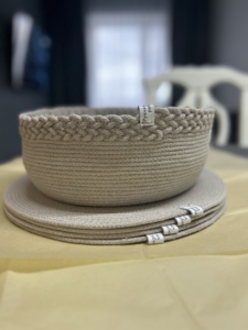 Фото из отзыва к Шнур вязаный 5 мм лён с сердечником