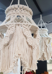 Фото из отзыва к Видео-урок Люстра макраме 40х70 см