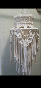 Фото из отзыва к Видео-урок Люстра макраме 40х70 см