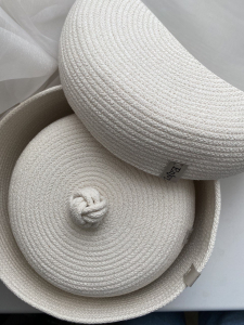 Фото из отзыва к Шнур вязаный 5 мм молочный с сердечником