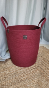 Фото из отзыва к Шнур вязаный 5 мм бордо с сердечником