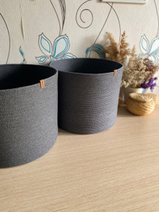 Фото из отзыва к Шнур вязаный 5 мм графитовый с сердечником