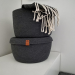 Фото из отзыва к Шнур вязаный 5 мм графитовый с сердечником