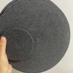 Фото из отзыва к Шнур вязаный 5 мм графитовый с сердечником