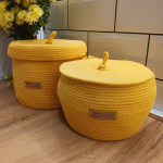 Фото из отзыва к Шнур вязаный 5 мм горчичный светлый с сердечником