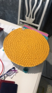 Фото из отзыва к Шнур вязаный 5 мм горчичный светлый с сердечником