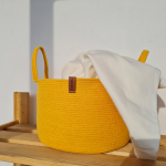 Фото из отзыва к Шнур вязаный 5 мм горчичный светлый с сердечником