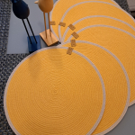 Фото из отзыва к Шнур вязаный 5 мм горчичный светлый с сердечником