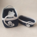 Фото из отзыва к Шнур вязаный 5 мм синий тёмный с сердечником