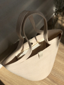 Фото из отзыва к Шнур вязаный 5 мм песочный с сердечником