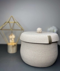 Фото из отзыва к Шнур вязаный 5 мм песочный с сердечником