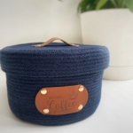 Фото из отзыва к Шнур вязаный 5 мм синий тёмный с сердечником