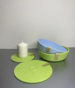 Фото из отзыва к Шнур вязаный 5 мм салатовый с сердечником