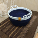 Фото из отзыва к Шнур вязаный 5 мм синий тёмный с сердечником