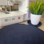 Фото из отзыва к Шнур вязаный 5 мм синий тёмный с сердечником