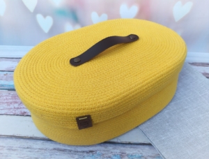 Фото из отзыва к Шнур вязаный 5 мм горчичный светлый с сердечником