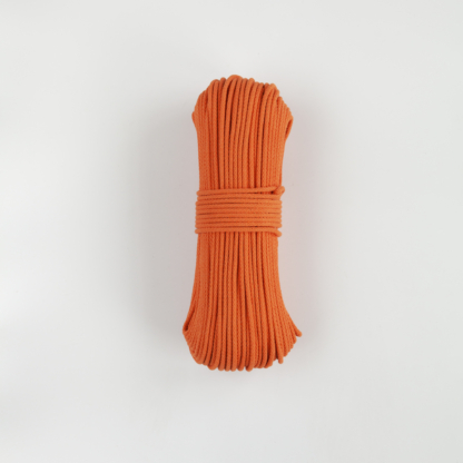 Шнур вязаный 5 мм оранжевый с сердечником