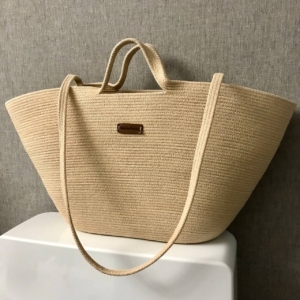 Фото из отзыва к Шнур вязаный 5 мм песочный с сердечником