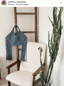 Фото из отзыва к Видео-урок Сумка с бахромой 45х55х7 см