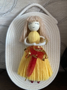 Фото из отзыва к Шпагат 4 мм персиковый светлый