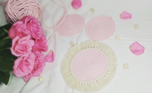 Фото из отзыва к Шнур вязаный 5 мм розовый светлый с сердечником