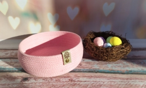 Фото из отзыва к Шнур вязаный 5 мм розовый светлый с сердечником