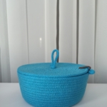 Фото из отзыва к Шнур вязаный 5 мм бирюзовый с сердечником