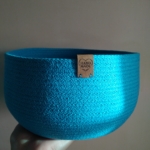 Фото из отзыва к Шнур вязаный 5 мм бирюзовый с сердечником