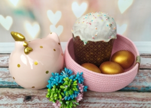 Фото из отзыва к Шнур вязаный 5 мм розовый светлый с сердечником