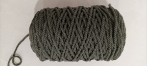 Фото из отзыва к Трёхпрядная веревка 5 мм, хаки тёмный