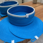 Фото из отзыва к Шнур вязаный 5 мм бирюзовый с сердечником