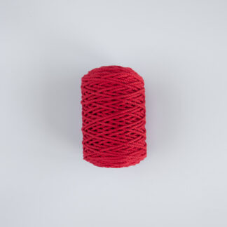 Трёхпрядная веревка 3 мм красный