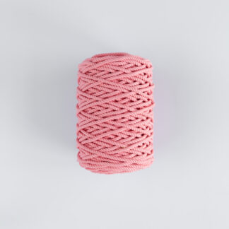 Трёхпрядная веревка 5 мм розовый персик