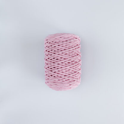 Трёхпрядная веревка 5 мм розовый светлый
