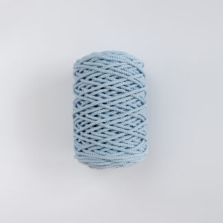 Трёхпрядная верёвка 5 мм голубой