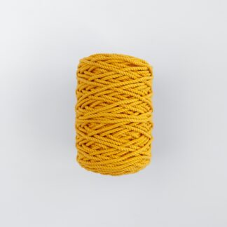 Трёхпрядная верёвка 5 мм горчичный светлый