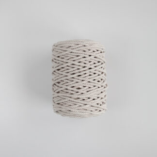Трёхпрядная верёвка 5 мм лён