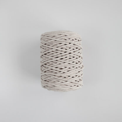 Трёхпрядная верёвка 5 мм лён