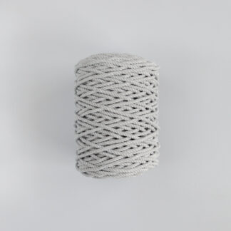 Трёхпрядная верёвка 5 мм серый пепельный