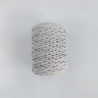 Трёхпрядная верёвка 5 мм серый пепельный