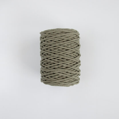 Трёхпрядная верёвка 5 мм хаки светлый