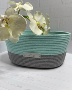 Фото из отзыва к Шнур плетёный 5 мм мятный с сердечником