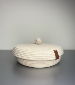 Фото из отзыва к Шнур плетёный 5 мм песочный с сердечником