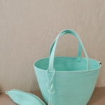 Фото из отзыва к Шнур плетёный 5 мм мятный с сердечником