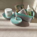 Фото из отзыва к Шнур плетёный 5 мм мятный с сердечником