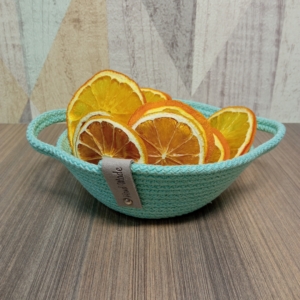 Фото из отзыва к Шнур плетёный 5 мм мятный с сердечником