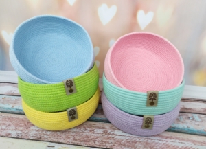 Фото из отзыва к Шнур плетёный 5 мм мятный с сердечником