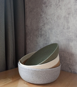 Фото из отзыва к Шнур вязаный 5 мм серый светлый с сердечником